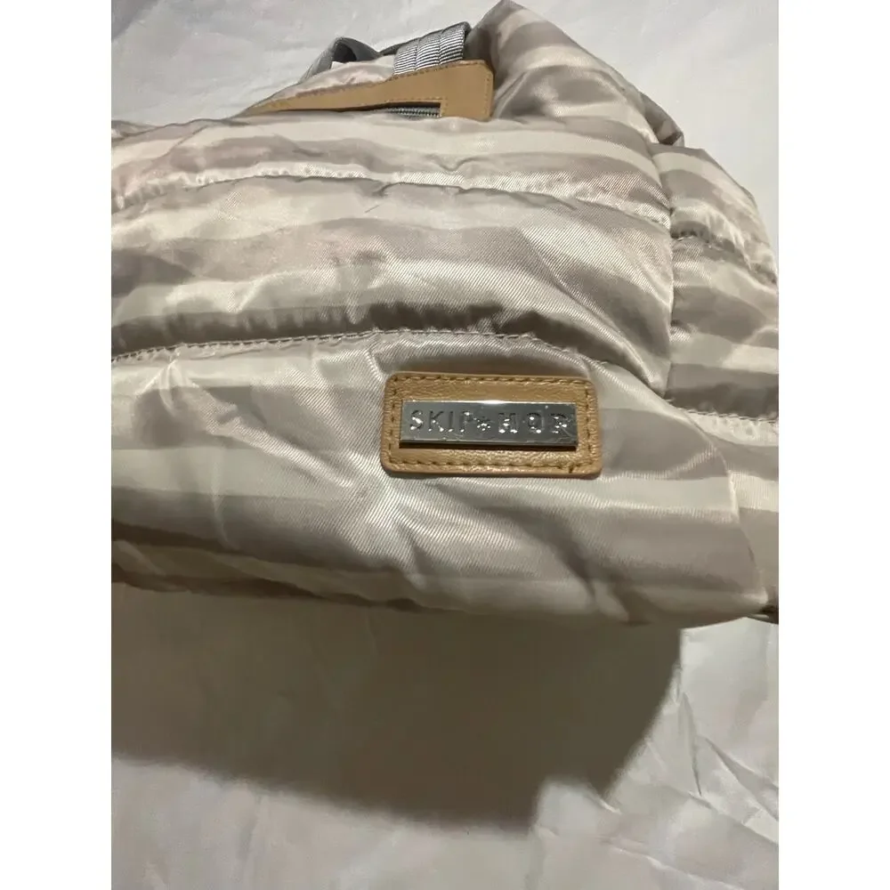 Skip Hop Riverside Ultra Light Baby Diaper Bag Satchel Grey, White & Tan – EUC